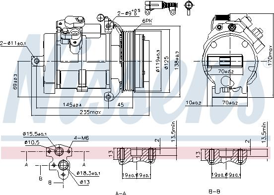 Nissens 89606 - Kompressori, ilmastointilaite inparts.fi