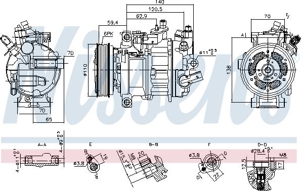 Nissens 890944 - Kompressori, ilmastointilaite inparts.fi