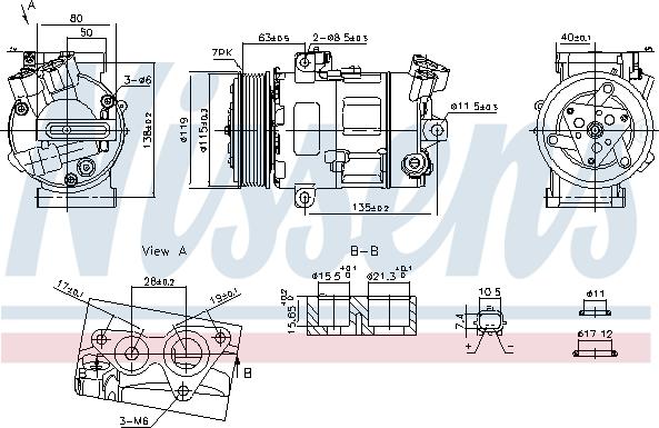 Nissens 890947 - Kompressori, ilmastointilaite inparts.fi