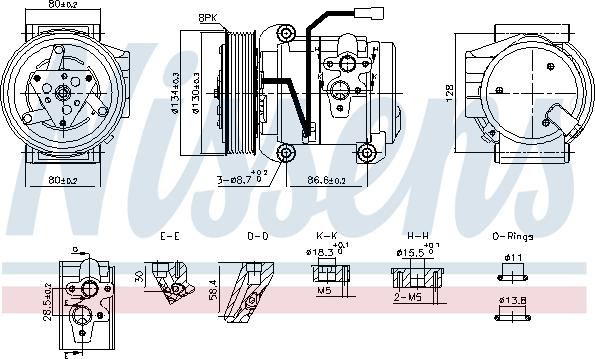 Nissens 890957 - Kompressori, ilmastointilaite inparts.fi