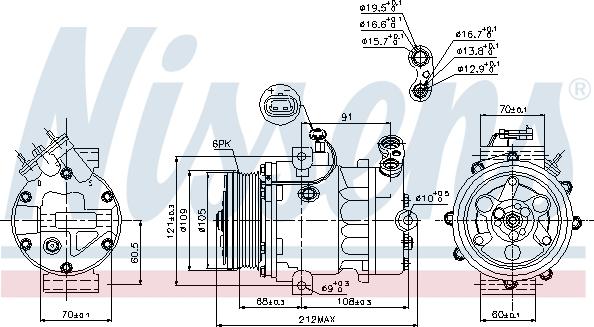 Nissens 89095 - Kompressori, ilmastointilaite inparts.fi