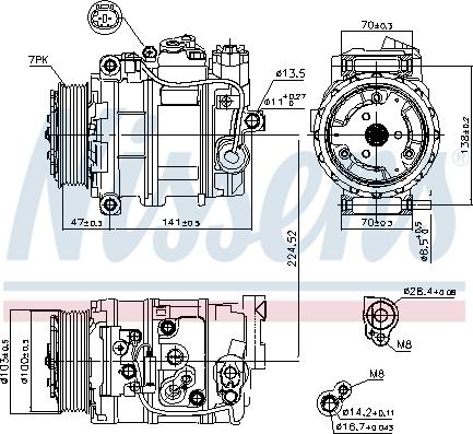 Nissens 89090 - Kompressori, ilmastointilaite inparts.fi