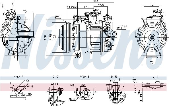 Nissens 890919 - Kompressori, ilmastointilaite inparts.fi