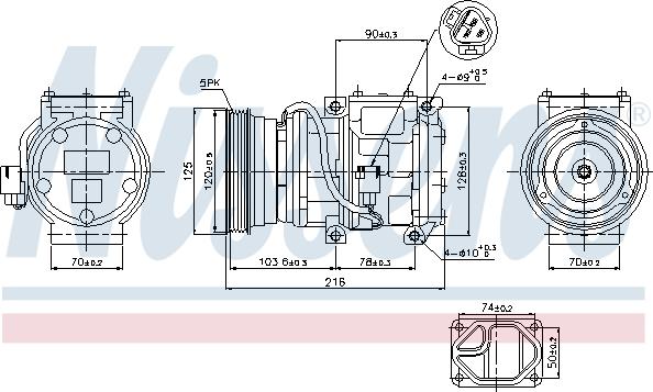 Nissens 89098 - Kompressori, ilmastointilaite inparts.fi