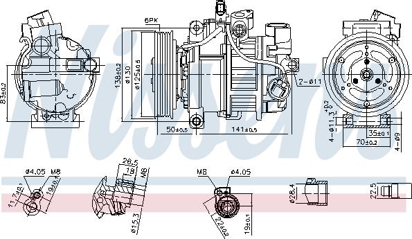 Nissens 890921 - Kompressori, ilmastointilaite inparts.fi