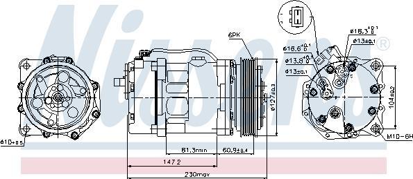 Nissens 89044 - Kompressori, ilmastointilaite inparts.fi