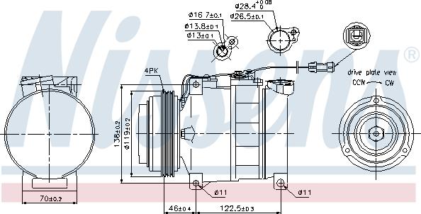 Nissens 89045 - Kompressori, ilmastointilaite inparts.fi