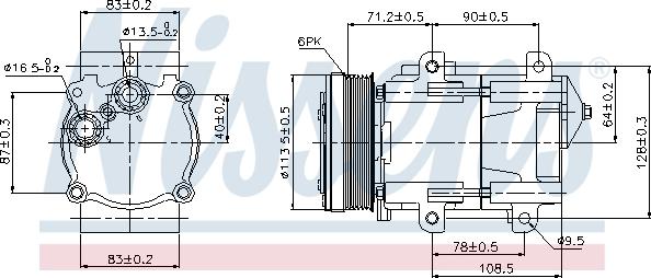 Nissens 89046 - Kompressori, ilmastointilaite inparts.fi