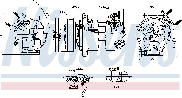 Nissens 890594 - Kompressori, ilmastointilaite inparts.fi