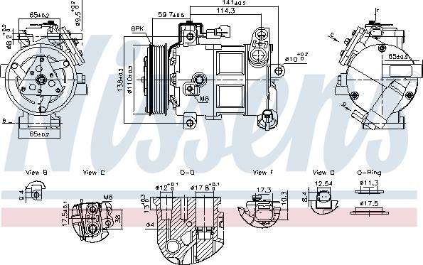 Nissens 890596 - Kompressori, ilmastointilaite inparts.fi