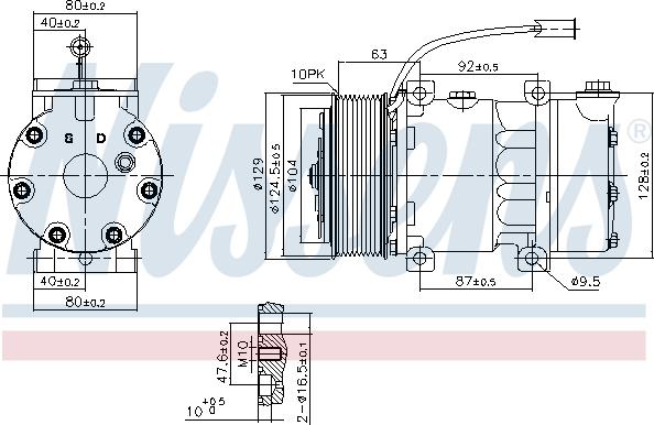 Nissens 890598 - Kompressori, ilmastointilaite inparts.fi