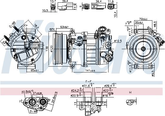 Nissens 890593 - Kompressori, ilmastointilaite inparts.fi