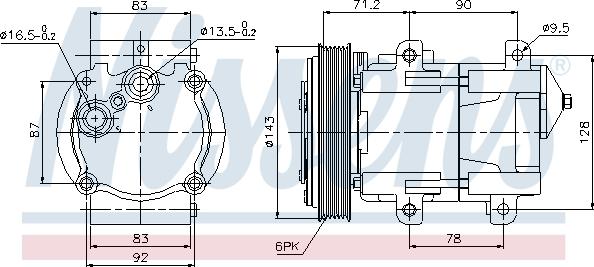 Nissens 89059 - Kompressori, ilmastointilaite inparts.fi