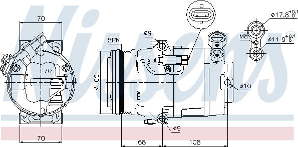 Nissens 89050 - Kompressori, ilmastointilaite inparts.fi