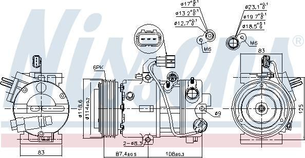 Nissens 890575 - Kompressori, ilmastointilaite inparts.fi