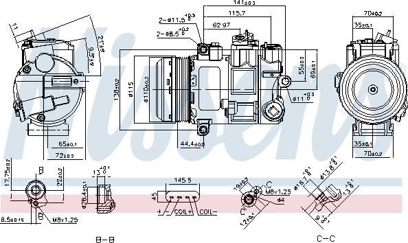 Nissens 890696 - Kompressori, ilmastointilaite inparts.fi