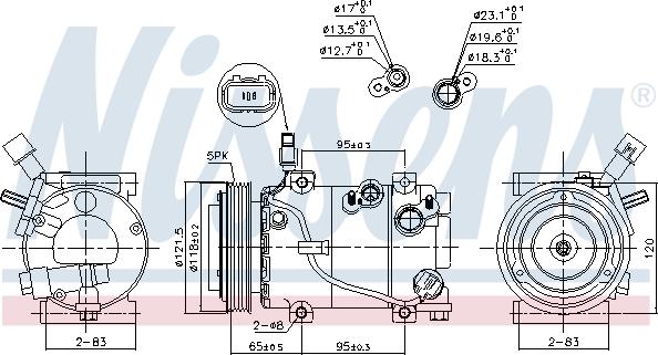 Nissens 890640 - Kompressori, ilmastointilaite inparts.fi