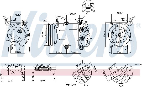 Nissens 890655 - Kompressori, ilmastointilaite inparts.fi