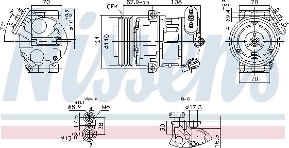 Nissens 890663 - Kompressori, ilmastointilaite inparts.fi