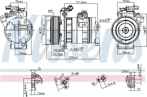 Nissens 890662 - Kompressori, ilmastointilaite inparts.fi