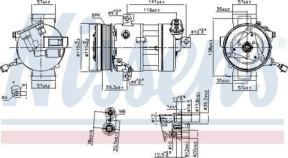 Nissens 890667 - Kompressori, ilmastointilaite inparts.fi