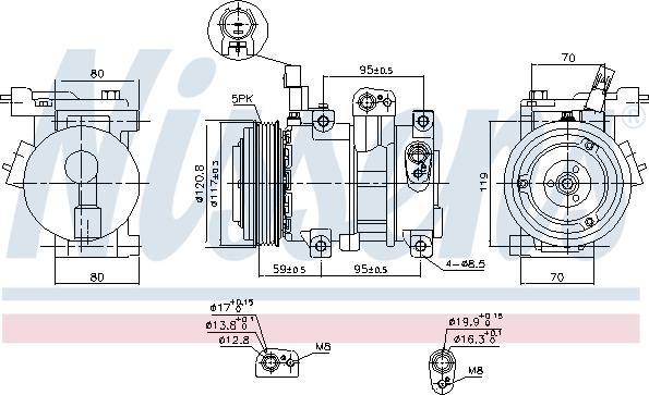 Nissens 890683 - Kompressori, ilmastointilaite inparts.fi