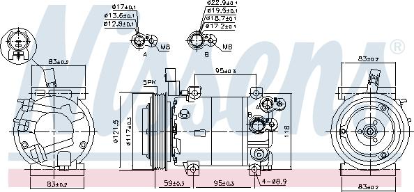 Nissens 890682 - Kompressori, ilmastointilaite inparts.fi