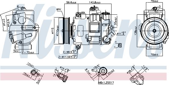 Nissens 890633 - Kompressori, ilmastointilaite inparts.fi