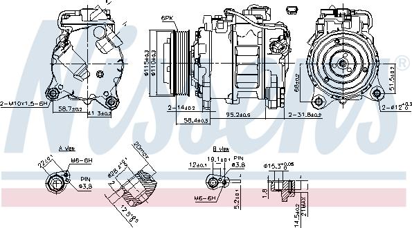 Nissens 890622 - Kompressori, ilmastointilaite inparts.fi