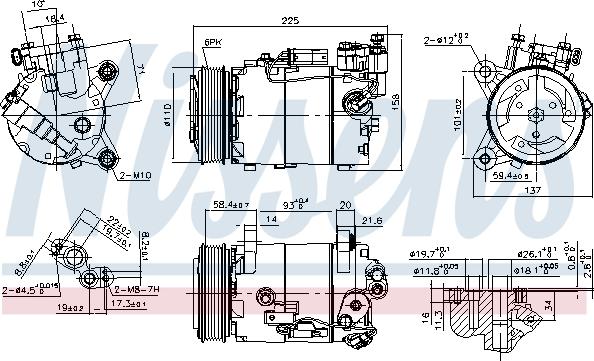 Nissens 890099 - Kompressori, ilmastointilaite inparts.fi