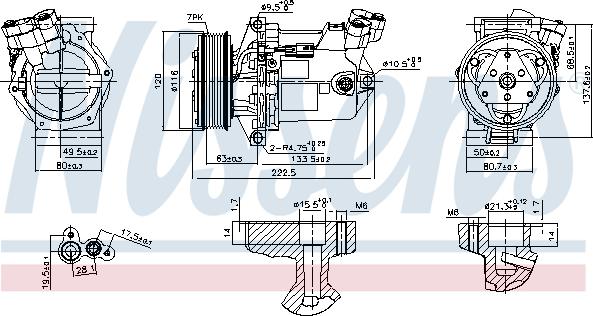 Nissens 890042 - Kompressori, ilmastointilaite inparts.fi