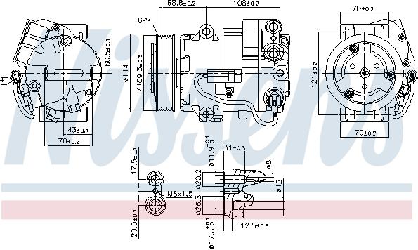 Nissens 890058 - Kompressori, ilmastointilaite inparts.fi