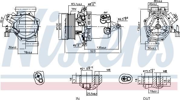 Nissens 890053 - Kompressori, ilmastointilaite inparts.fi