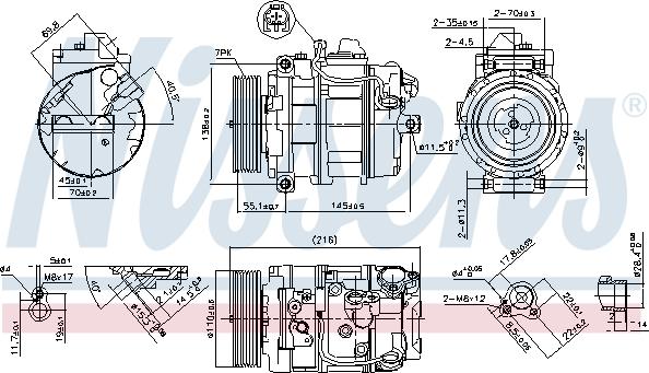 Nissens 890069 - Kompressori, ilmastointilaite inparts.fi