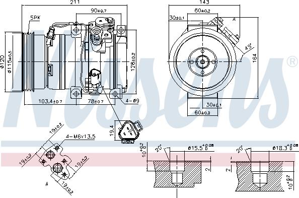 Nissens 890066 - Kompressori, ilmastointilaite inparts.fi