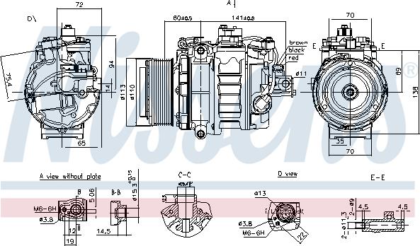 Nissens 890060 - Kompressori, ilmastointilaite inparts.fi