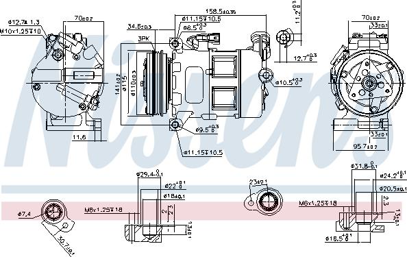 Nissens 890062 - Kompressori, ilmastointilaite inparts.fi