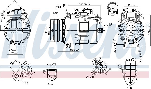 Nissens 890012 - Kompressori, ilmastointilaite inparts.fi