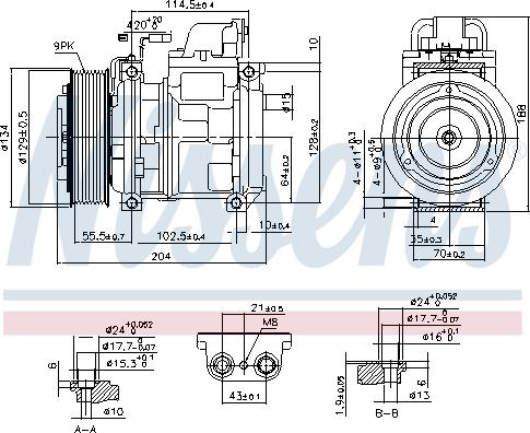 Nissens 890023 - Kompressori, ilmastointilaite inparts.fi