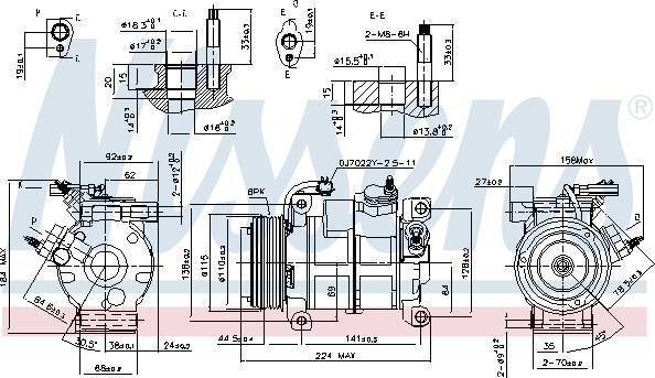 Nissens 890169 - Kompressori, ilmastointilaite inparts.fi