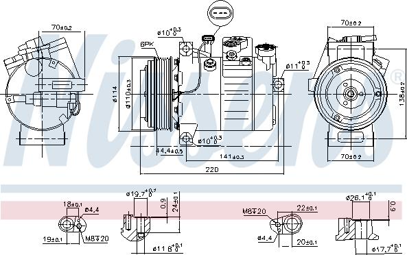 Nissens 890115 - Kompressori, ilmastointilaite inparts.fi