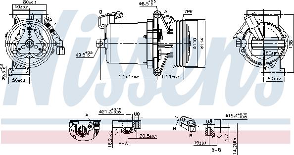 Nissens 890172 - Kompressori, ilmastointilaite inparts.fi