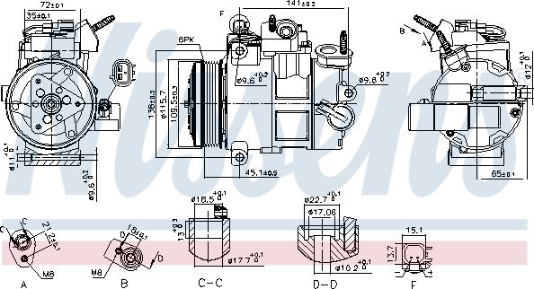 Nissens 890800 - Kompressori, ilmastointilaite inparts.fi