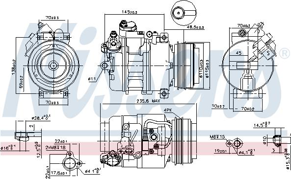 Nissens 89080 - Kompressori, ilmastointilaite inparts.fi