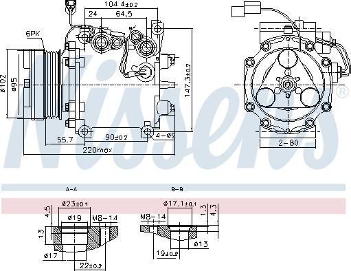 Nissens 890879 - Kompressori, ilmastointilaite inparts.fi