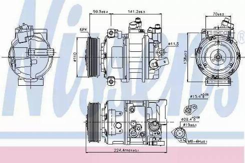 Nissens 89020 - Kompressori, ilmastointilaite inparts.fi