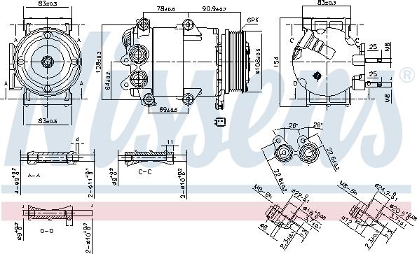 Nissens 890392 - Kompressori, ilmastointilaite inparts.fi