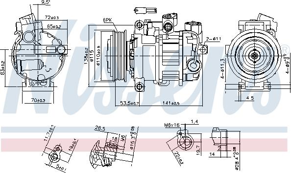 Nissens 890302 - Kompressori, ilmastointilaite inparts.fi