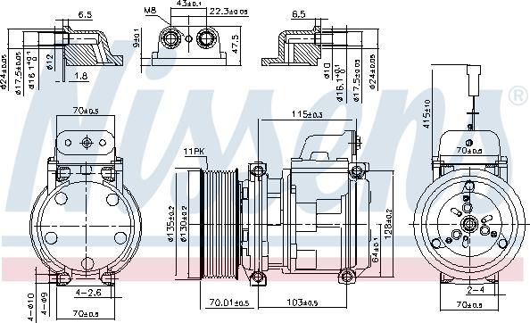 Nissens 890331 - Kompressori, ilmastointilaite inparts.fi