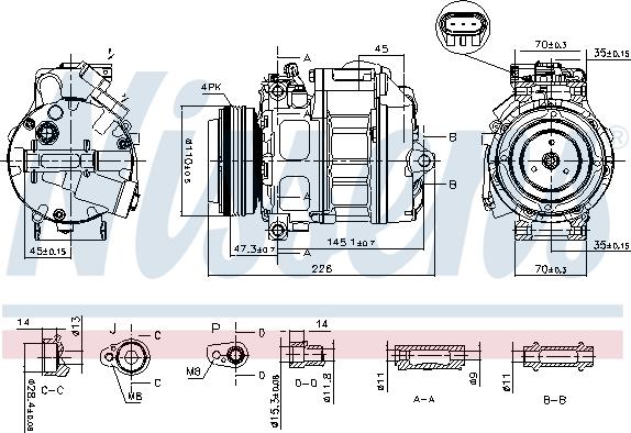 Nissens 890329 - Kompressori, ilmastointilaite inparts.fi